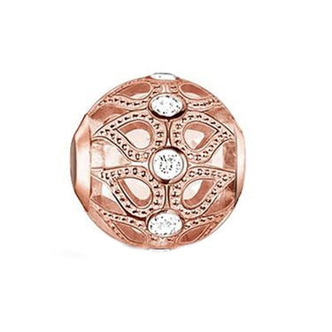 Thomas Sabo Damen Bead Charm-Einhänger Tautropfen 925 Silber rosegold K0146-416-14